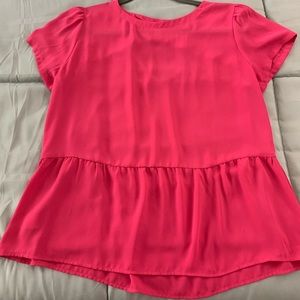 LOFT Hot Pink Blouse -Small